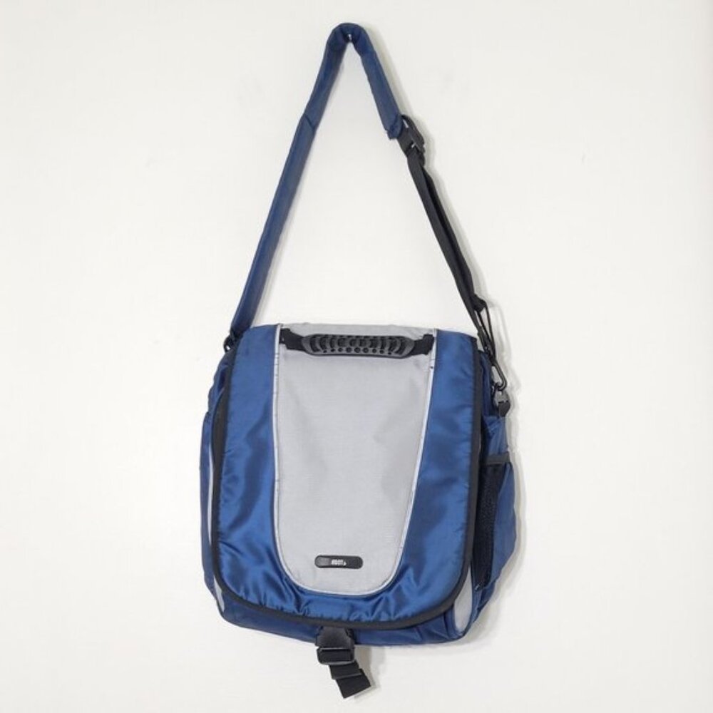 Roots Crossbody Travel Bag Laptop Pocket Water Bottle Holder Adjustable Strap
